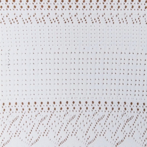 Zara Pointelle white embroidered ruffle dress Medium - Picture 5 of 11